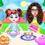 Mom And Taylor Washing Clothes